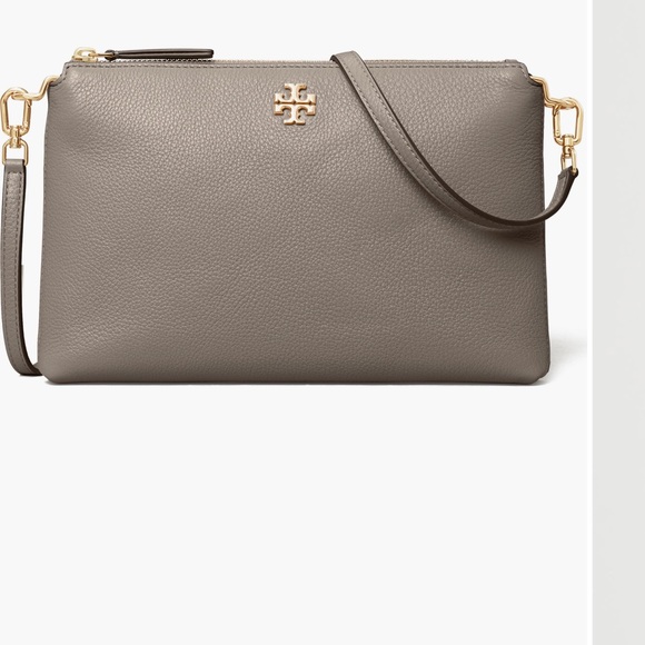 Tory Burch Taupe Leather Wristlet